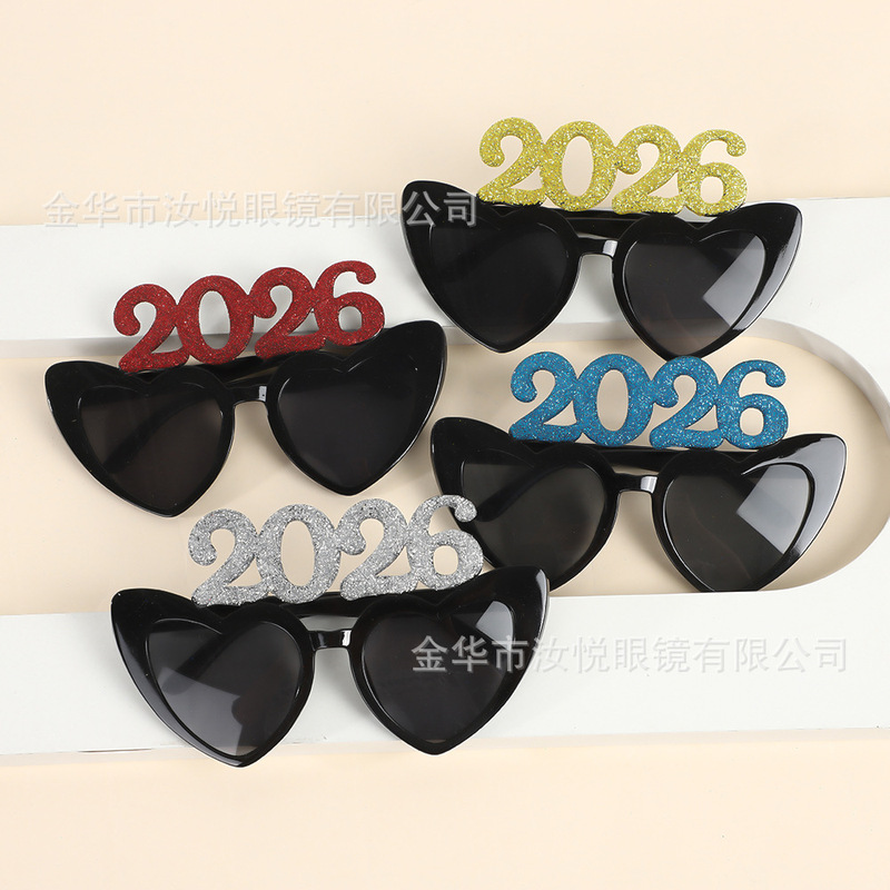 新年大晦日写真小道具 2026 面白いメガネ新年パーティーパーティー 2026 デジタルメガネ卸売|undefined
