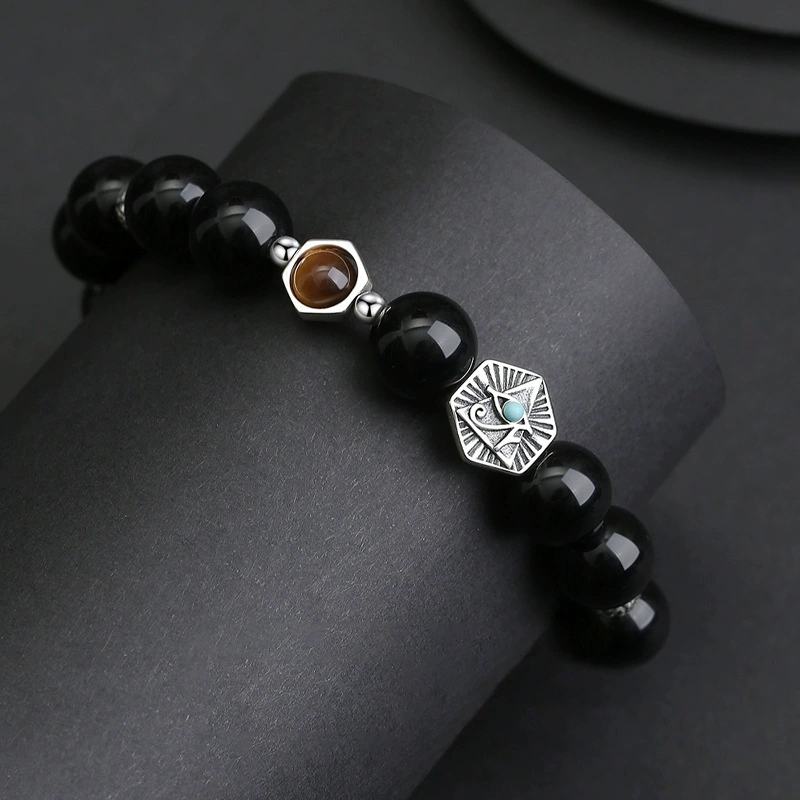 Beaded bracelet, retro trend bead bracelet for St. Valentine's Day, silver 925 sample, Birthday gift