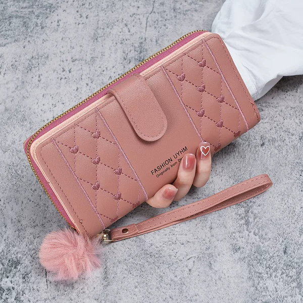 2024 New Small Wallet Women's Long Niche Design Sense Ins Style Women's Wallet Korean Style Student Coin Purse Trendy