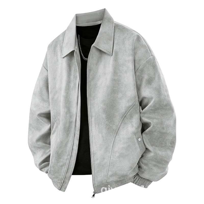 American-style jacket with a turn-down collar, large size leather coat for men, loose fit for spring and autumn, new jacket model 2026, 2508 American-style jacket with a turn-down collar, large size leather coat for men, loose fit for spring and autumn, new jacket model 2026, 2508
