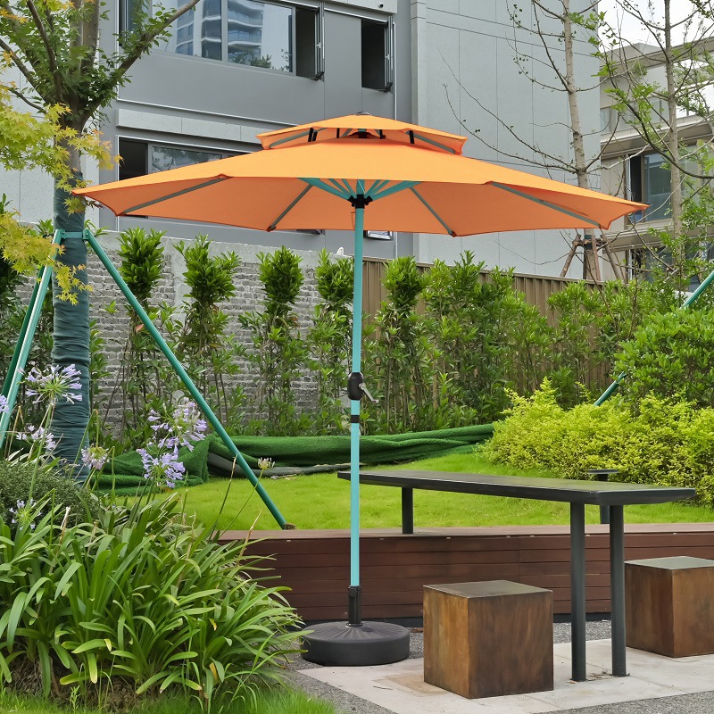 2.7 Mihu paraguas azul barra paraguas al aire libre patio café terraza jardín lámpara solar paraguas villa pabellón image 20
