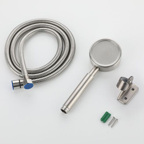 Powerful supercharged bath heater nozzle stainless steel small waist shower brushed shower set bathroom shower handheld shower head