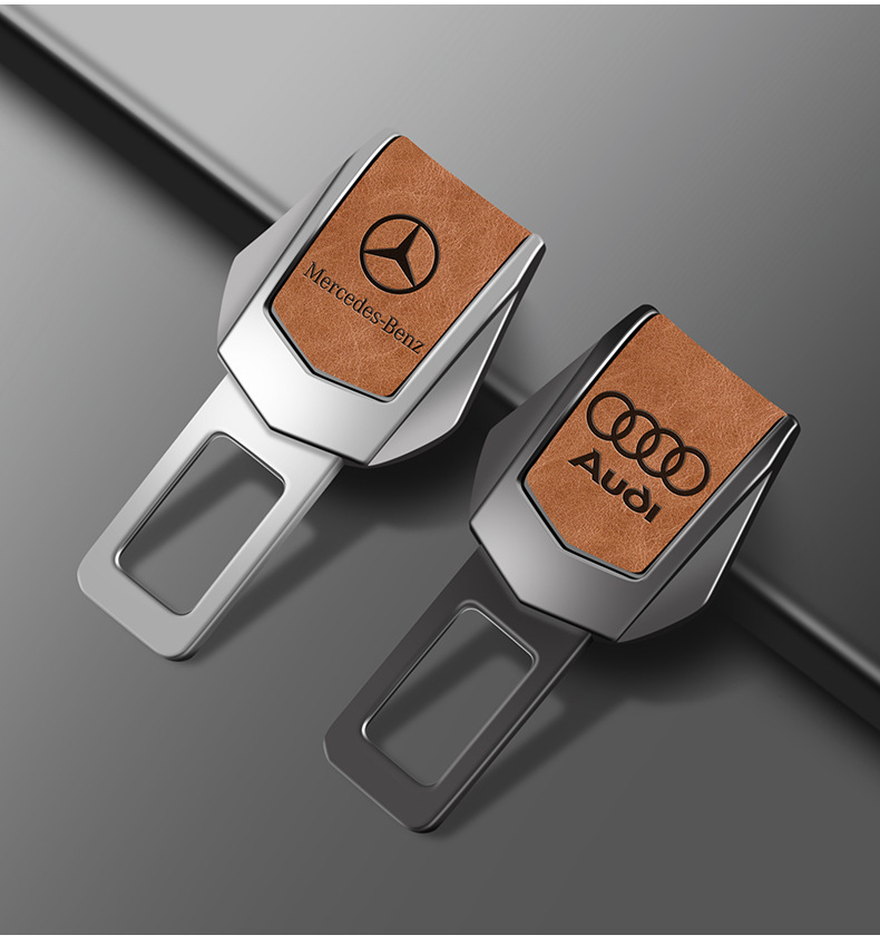 Car Seat Belt Buckle Extender Clip, Interior Car Decoration Accessory, Leather Buckle Insert