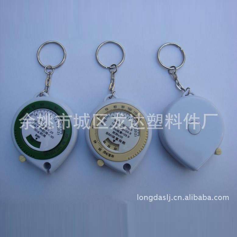 工厂现货批发水滴形卷尺BMI卷尺塑料健康指数腰围尺礼品卷尺