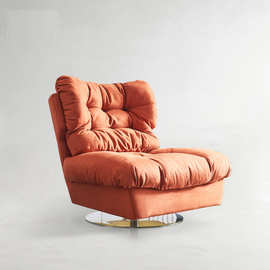 baxter意式极简云朵单人椅旋转休闲椅北欧客厅阳台懒人布艺沙发椅