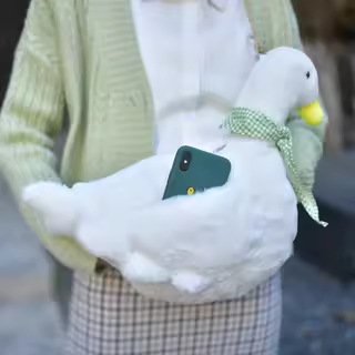 스카프 흰 오리