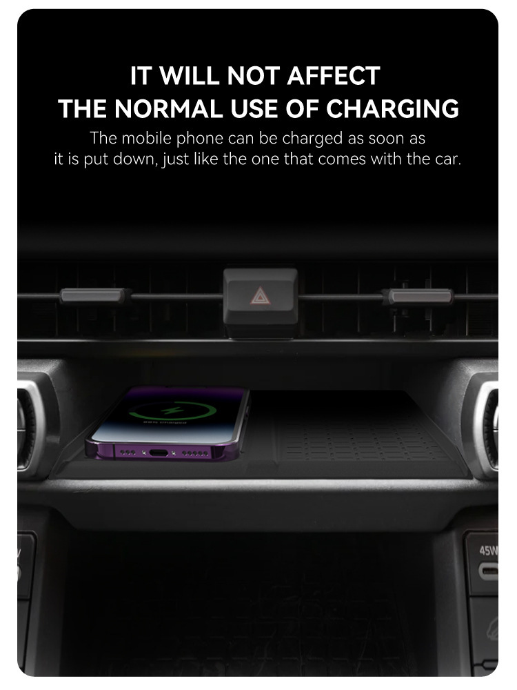 Suitable for 26 Models of Toyota Rav4, Wireless Charging Silicone Anti-Slip Mat, Interior Protection, Car Accessories, Modification Parts