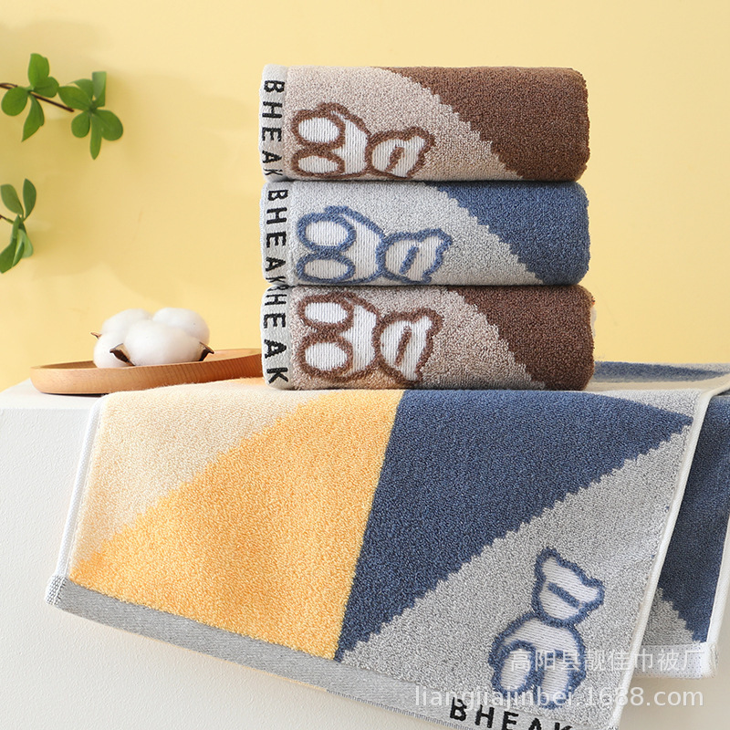 Wholesale Adult Thickened Soft Absorbent Face Towels, All-Cotton Face Towels for Home, Hotel, and Supermarket Direct Sales