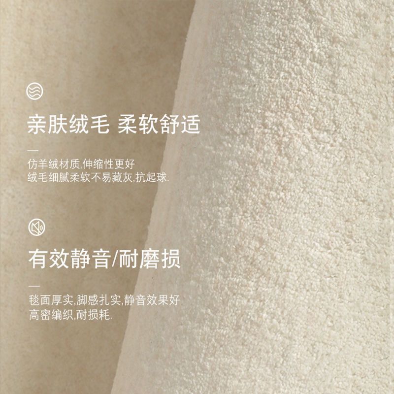 跨境家用簡約風飄窗陽台全鋪仿羊絨地毯客廳沙發茶几毯臥室床邊毯