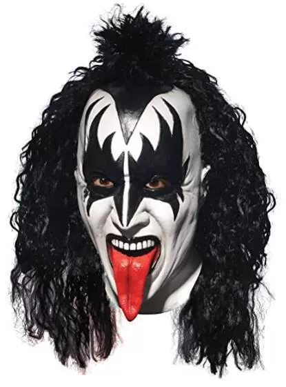 Cross -border band lead singer KISS Jean Simmons mask head hover Halloween horror crazy music festival prop