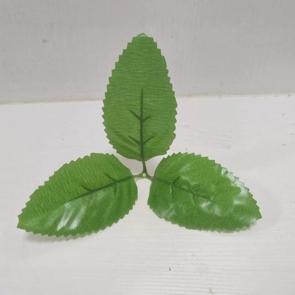 Производитель оптовая продажа искусственный цветок трехзубый розы лист розы лист розы diy ручной работы искусственный цветок материал