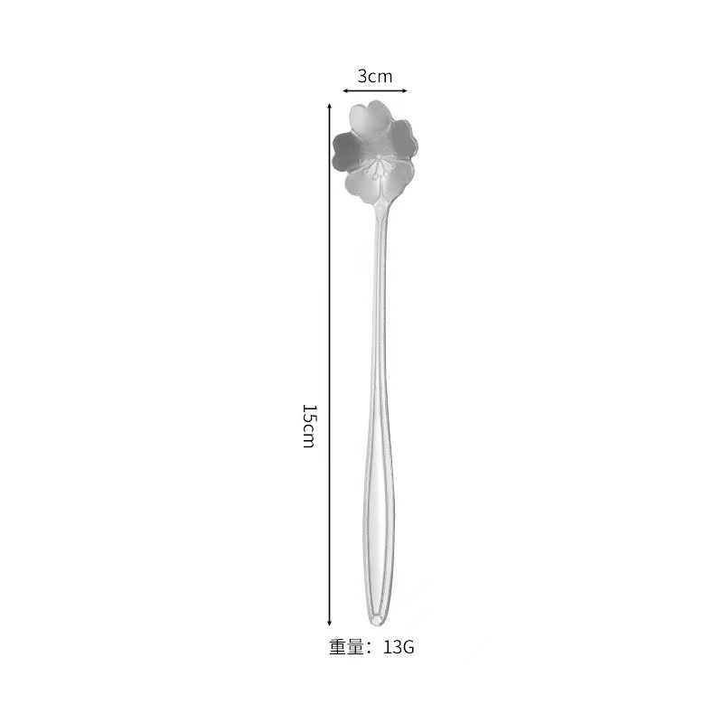 (실버) 15cm 벚꽃숟가락