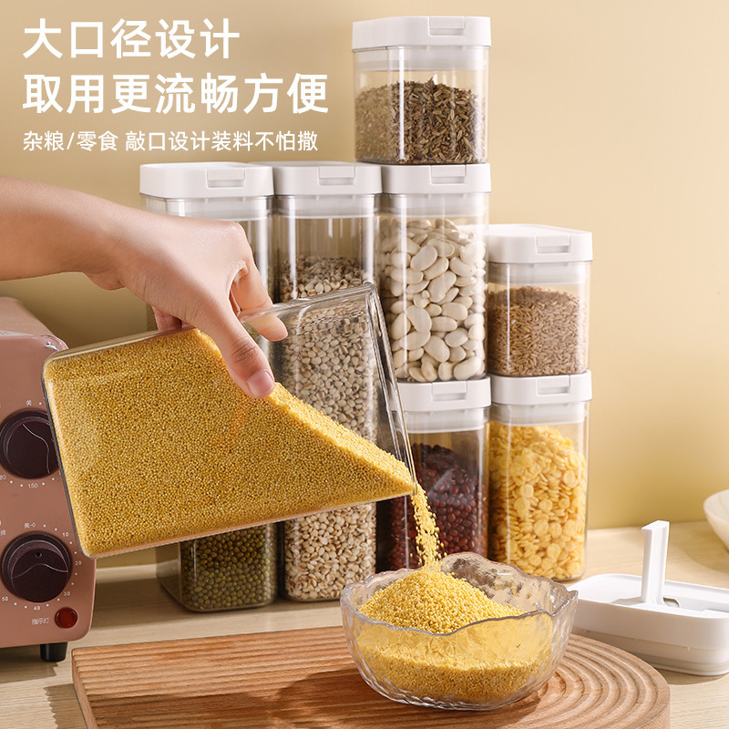 Tanque sellado para fideos de frijoles, granos, granos, cocina, caja de almacenamiento para productos secos, almacenamiento a prueba de humedad, tanque de almacenamiento a prueba de insectos