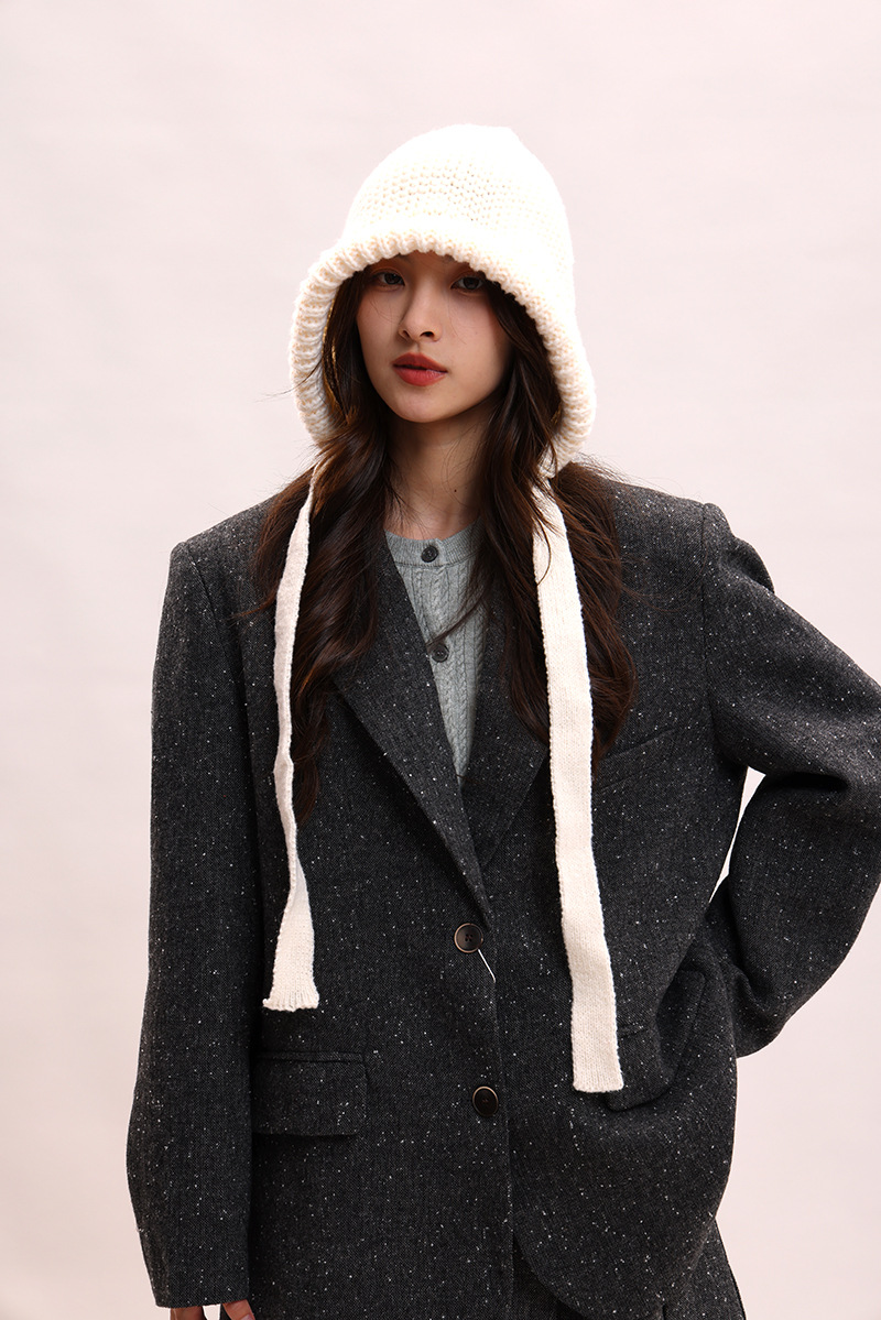 Version coréenne du nouveau bonnet tricoté en peluche pour enfants, protection des oreilles, chaud et polyvalent, couleur mixte, automne et hiver_voghion.com