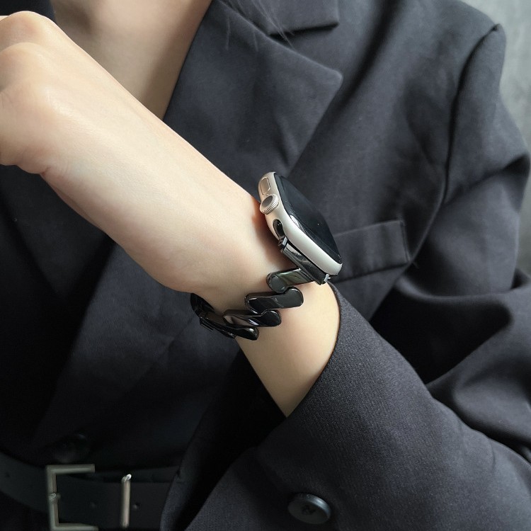 S10 Adecuado para Apple Watch Correa de metal de alta calidad patrón de onda estilo de nicho iwatch8765se para hombres y mujeres