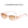 Fashionable trend sunglasses, metal square hinge, glasses solar-powered, new collection