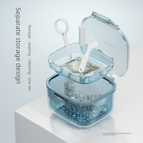 Three-layer dental retainer tray holder invisible aligner retainer orthodontic storage box draining and layered portable