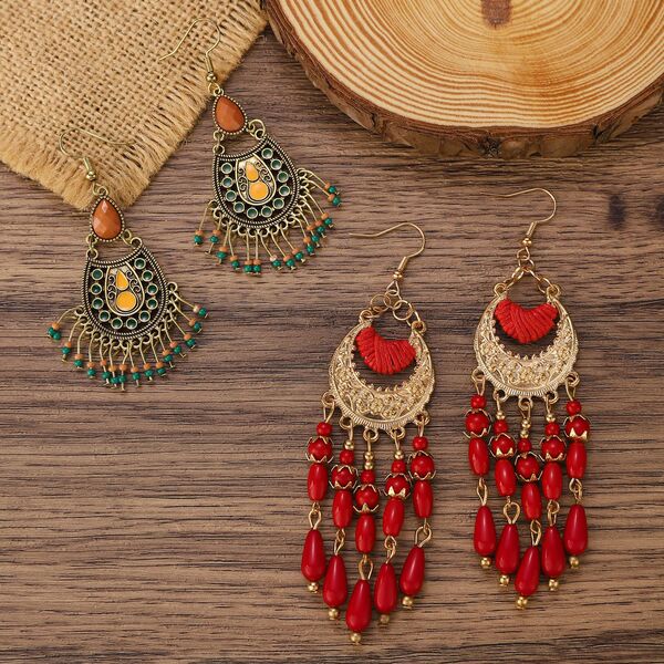Ethnic retro earrings