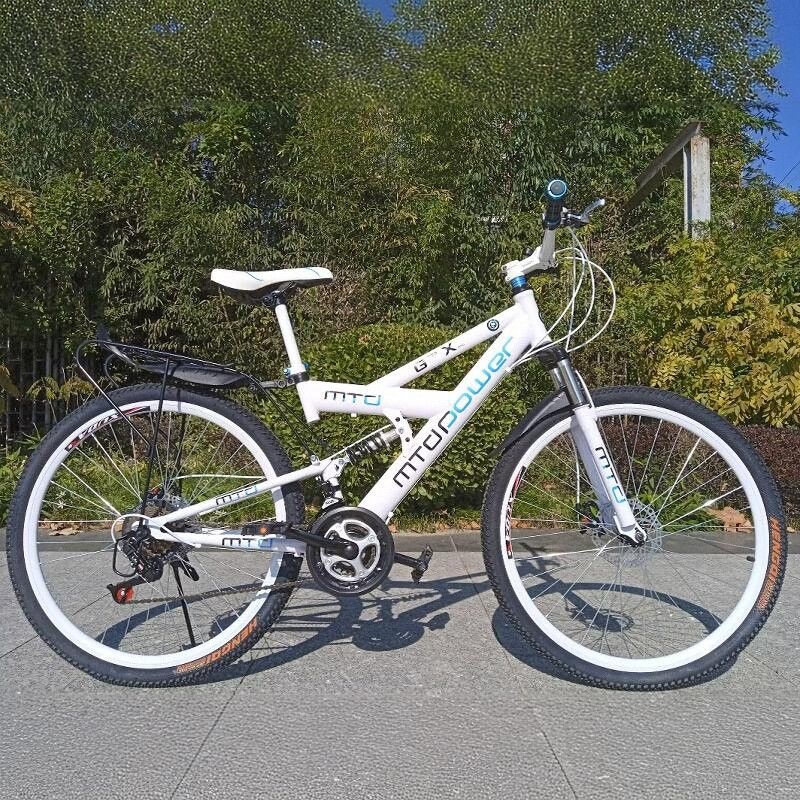 Mountain Bike Men's and Women's Bicycle Double Shock-Absorbing Bicycle 26-Speed Road Bike Student Off-Road Soft-Tail Mountain Bike