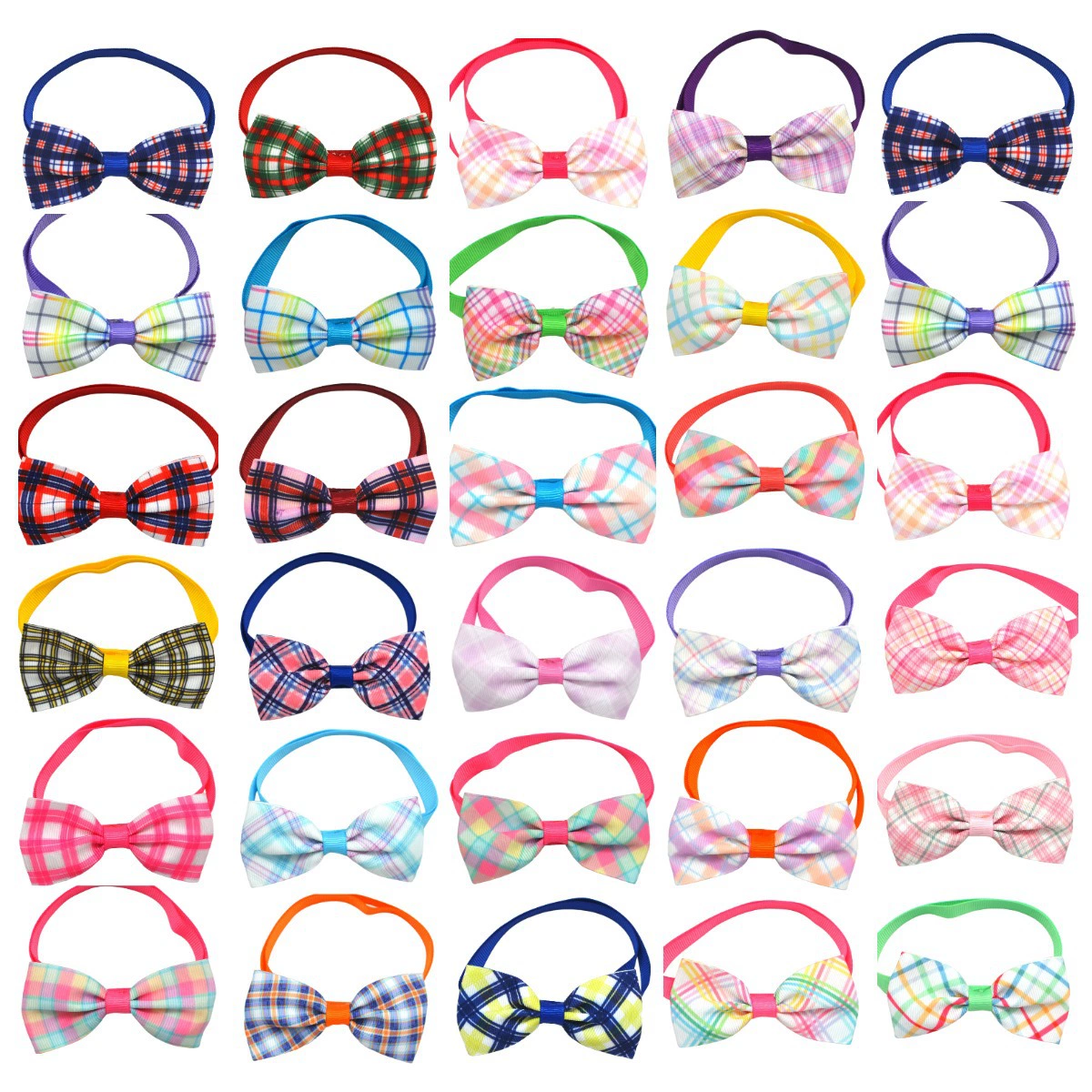 Новый британский клетчатый собачий галстук кошачий галстук-бабочка с воротником