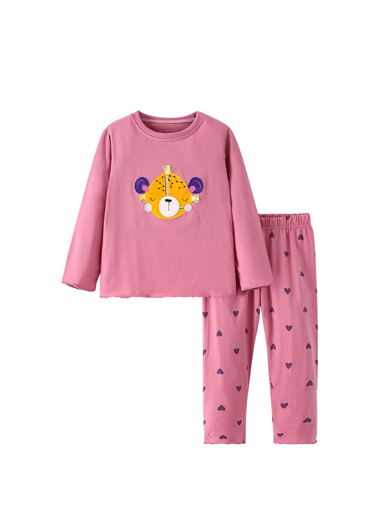 Malwee niñas de otoño y invierno nuevo conjunto de ropa infantil europea y americana de cuello redondo ropa casera para niños