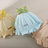 Children's spring summer cartoon hat with bow for princess