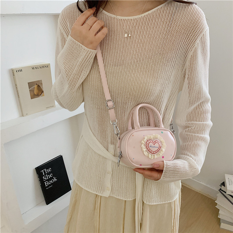 Bolsas de niños de encaje dulce, bolsas de mano de chicas, ondas de color extranjero, mini bolsas de hombro para hombres y mujeres
