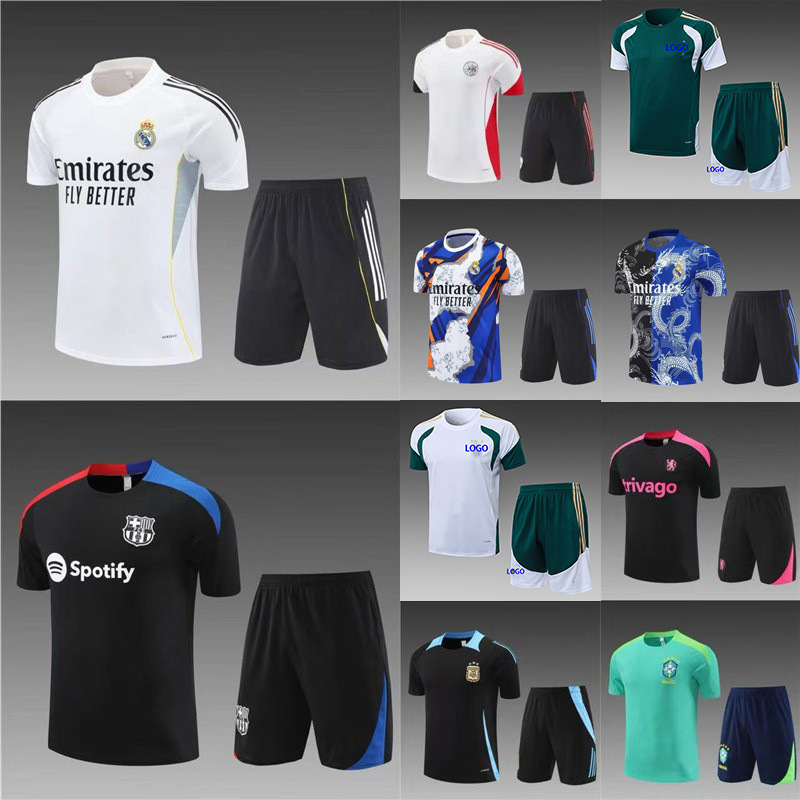 Lwu Marseille Real Madrid Arsenal Adult Barcelona Football Short-Sleeved Chelsea Training Suit Set La Liga Quick-Drying Lwu Marseille Real Madrid Arsenal Adult Barcelona Football Short-Sleeved Chelsea Training Suit Set La Liga Quick-Drying