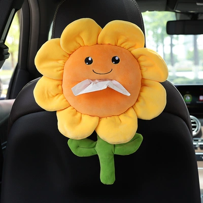 Car tissue box/set row chair back-mounted car tissue - sunflower-leaf-style