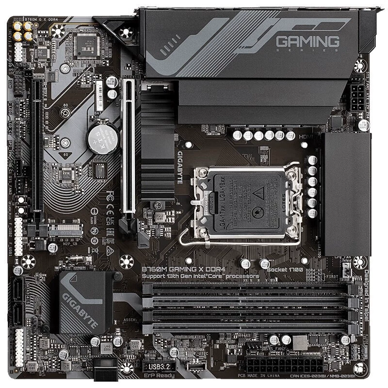 Материнская плата Gigabyte B760M GAMING X DDR4 для ПК, подходит для процессоров 13-го поколения i5-13400F, 13600K