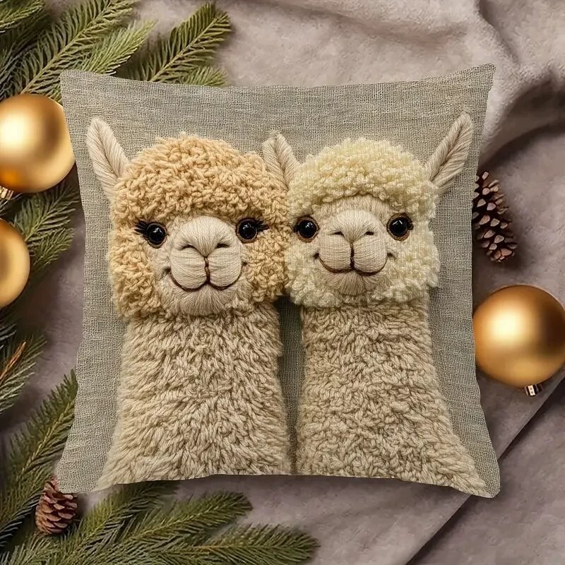Pillow, plush pillowcase, cute sofa with animals, (Cross-border trading)
