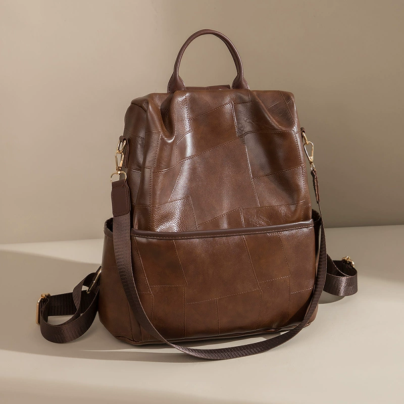 Fashionable capacious backpack, shoulder bag, universal one-shoulder bag, travel bag, western style