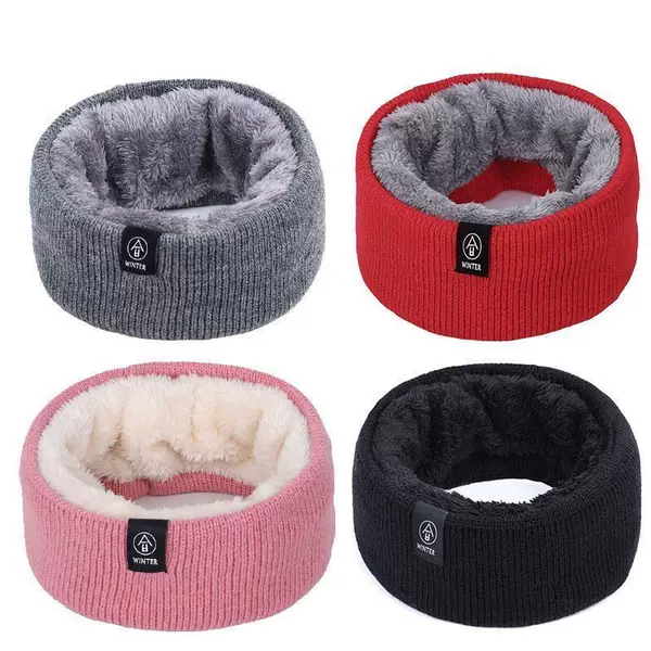 Warm Knitted Neck Warmer Korean Style Unisex Cotton Wool Neck Warmer for Women Winter Couple Neck Warmer Winter Pullover Scarf Trendy