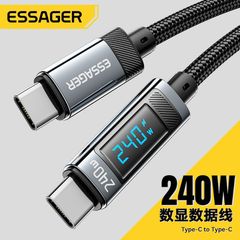 Essデジタル表示240wデータ線ダブルヘッドTypeC線公対公PD快充電編線充電線