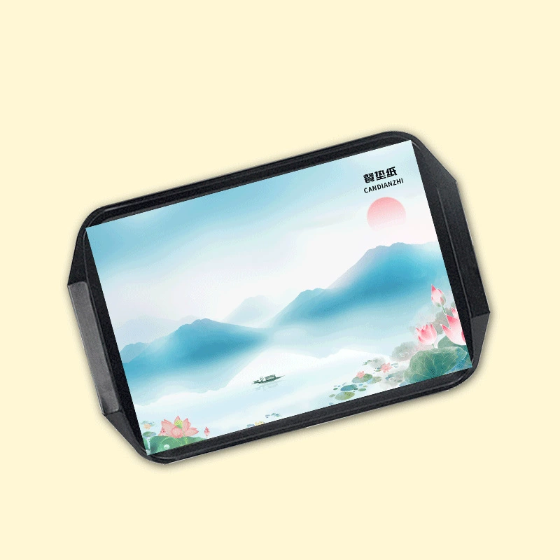 Влагостойкий бумажный коврик одноразовая тарелка бумажный коврик Салфетка Цветная печать одноразовая бумага для салфеток в меню чеков