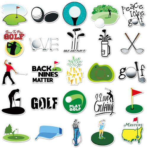 50 golf graffiti personalized cross-border sports Gouka DIY skateboard phone case luggage stickers