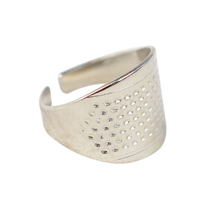 Silver household thimble DIY handmade supplies size adjustable silver white medium large 3G