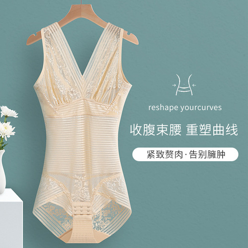 Summer breathable full-body shaping suit, body shaping, tummy control, shaping waist cincher, invisible thin body shaping top for women