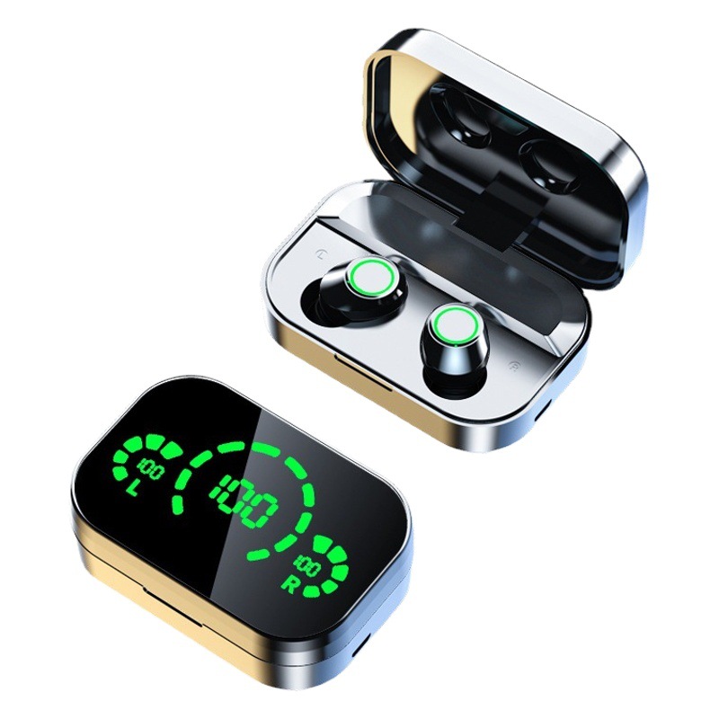 HD espejo pantalla digital YD03 auriculares bluetooth gran capacidad YDmini auriculares inalámbricos de reducción de ruido por mayor