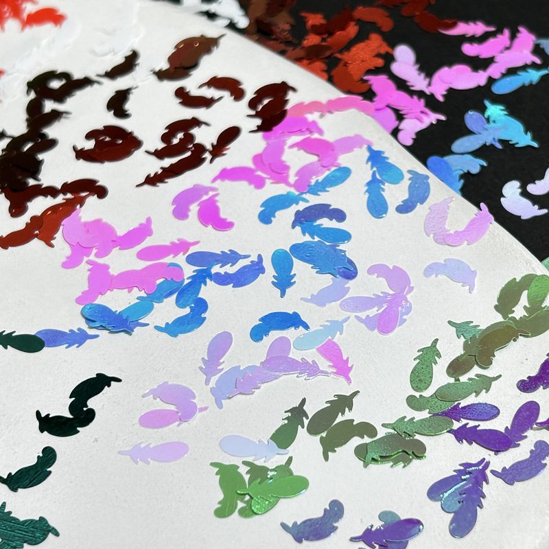 Feather Sequins Special Shaped Internet Popular Nail Art Jewelry Flush Toy Crafts DIY Mobile Phone Accessories Material