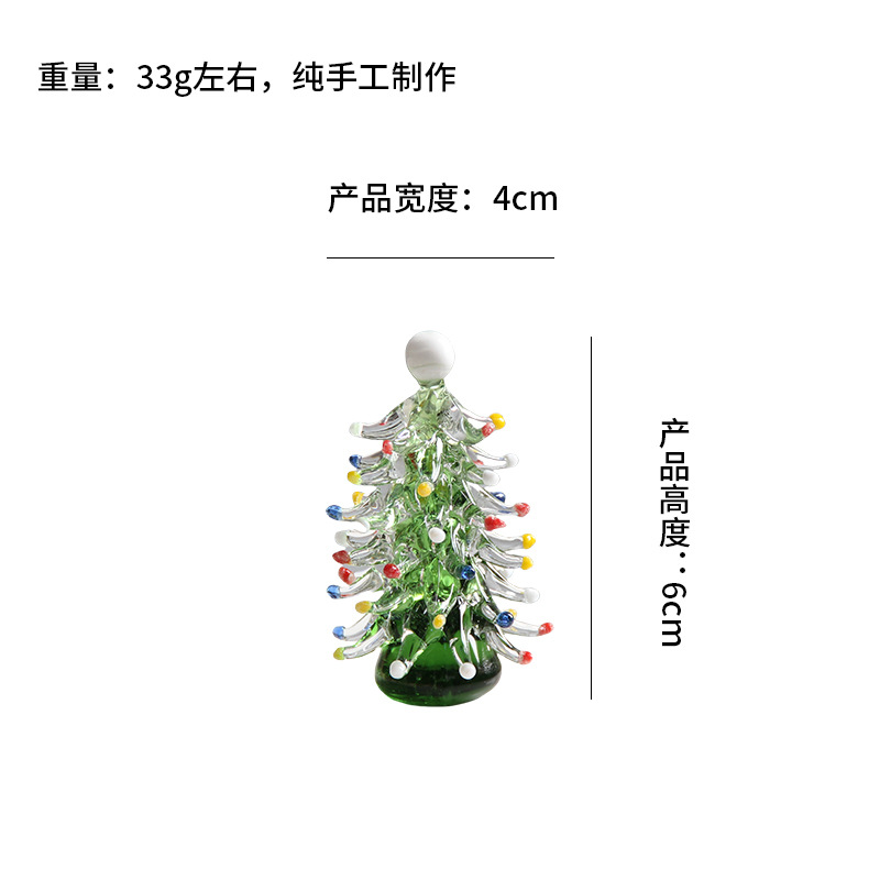 Zibo vidrio gran vista jardín artesanía ornamentos dibujados a mano árbol de Navidad decoración de mesa regalo de cumpleaños de Navidad