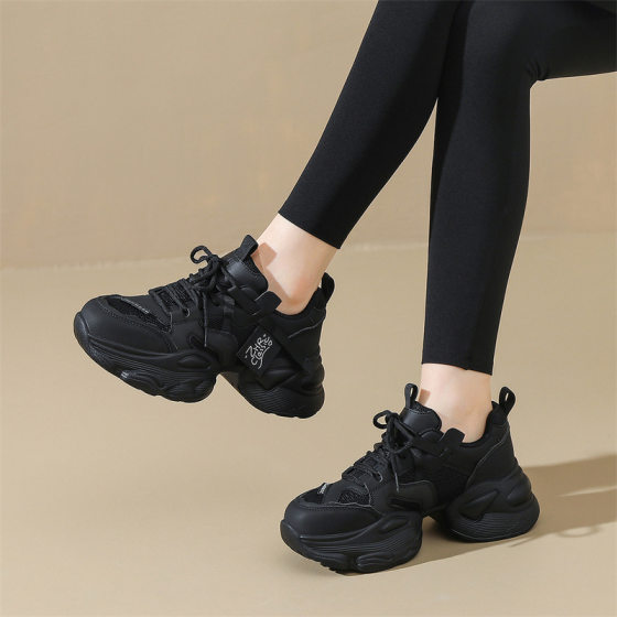 ZHR thick bottom sneaker women's 2024 spring new fashion all-match casual mesh breathable functional style daddy shoes