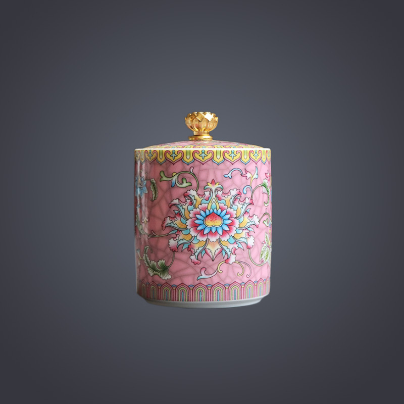 Latas de té esmaltadas Latas de té selladas de cerámica Regalos para el hogar de oficina Latas de almacenamiento Pu'er Latas de té al por mayor personalizadas