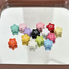 合金の五芒星のボタンのビーズのdiyのアクセサリの携帯電話のひものキーチェーンのネックレスのビーズの材料