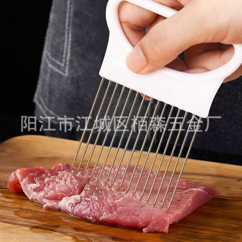 304 stainless steel onion spear fork fruit fork meat tenderizer needle vegetable fruit slice holder potato spear holder