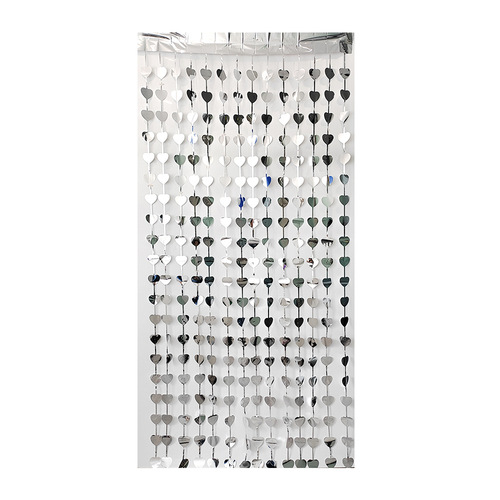 Valentine's Day Party Rain Silk Curtain Red Pink Heart Peach Heart Rain Silk Door Curtain Confession Props Heart Shaped Door Curtain