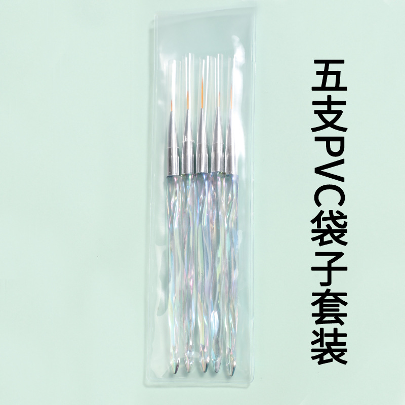 Color deslumbrante conjunto de pinceles de uñas gradiente 5 conjuntos de pinceles de fototerapia de pinceles de uñas herramientas de pinceles de uñas