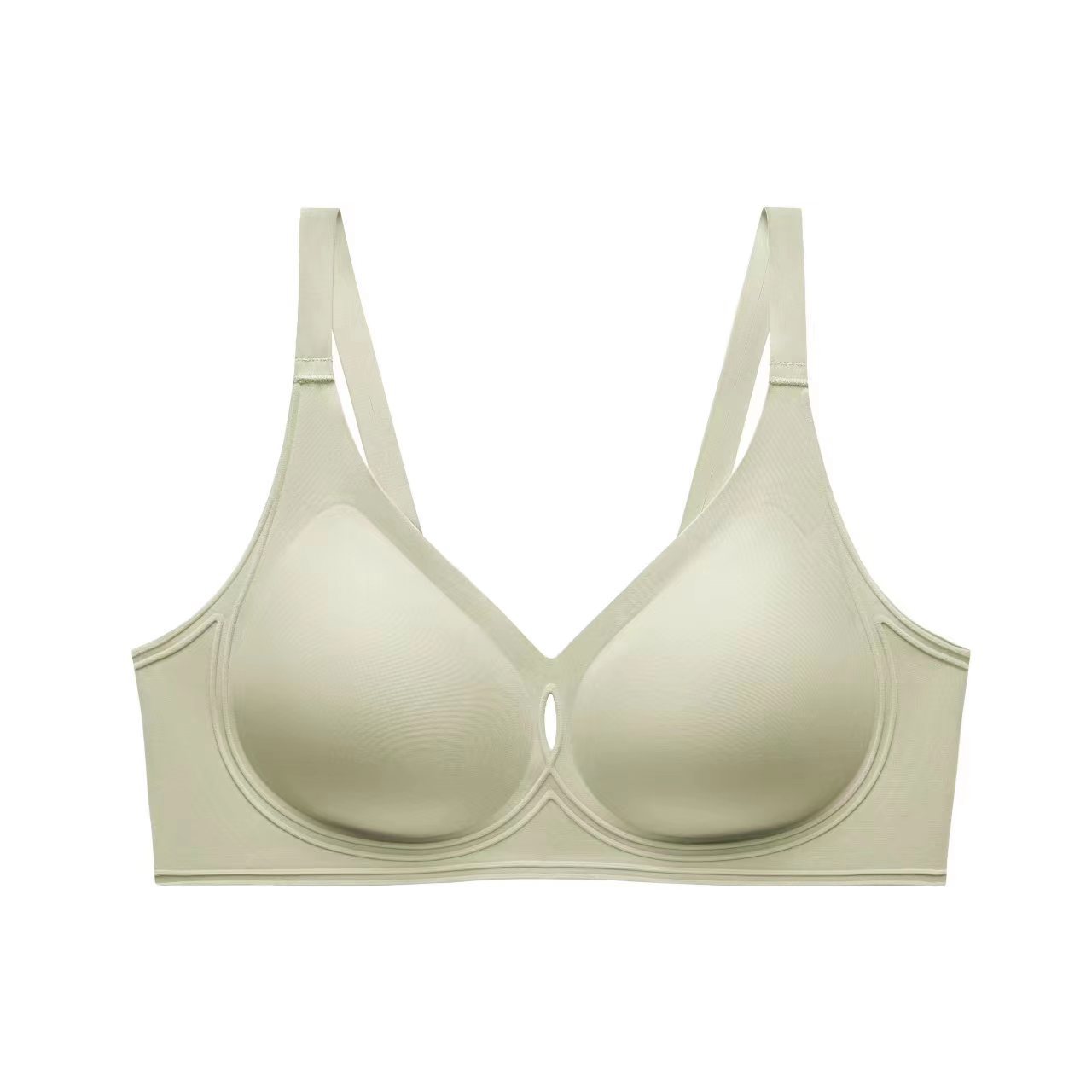 Guangdong Shantou flocado ropa interior sin costuras push up de las mujeres de apoyo suave jalea sujetador de mama sujetador