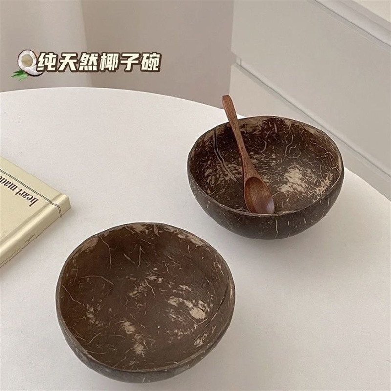 椰子碗天然网红椰子碗椰子壳碗椰壳碗可爱甜品碗酸奶碗家用沙拉碗