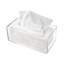 外贸热卖亚克力纸巾盒高档透明光滑抽纸盒车载家居用品爆款卷纸筒